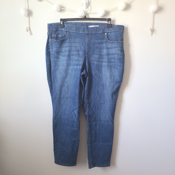 Lands' End Medium Wash Jeggings Size 22 - Picture 1 of 8